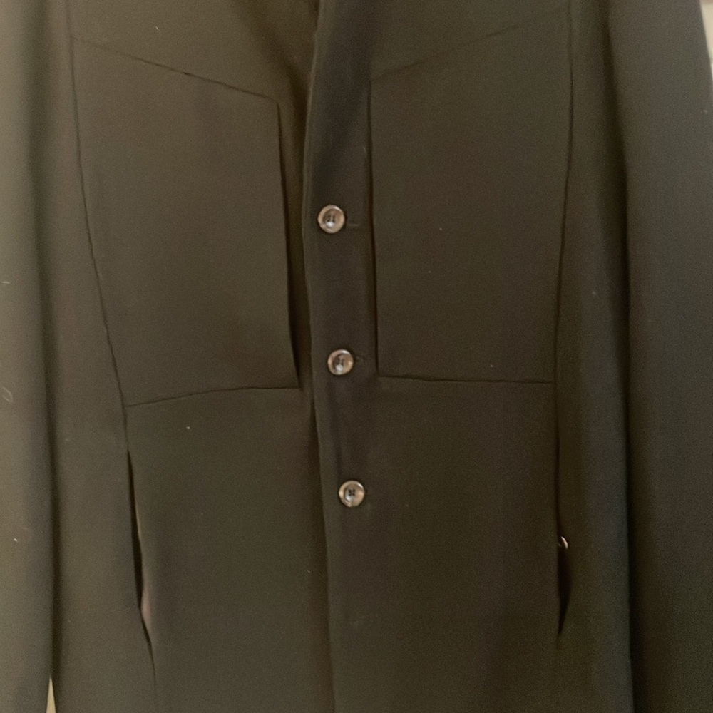 Foreign Exchange Black Wool/Viscosebutton Down Eu… - image 7